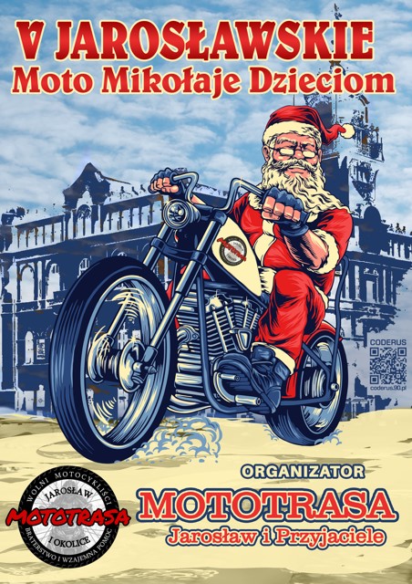 Plakat Moto Mikołaje Dzieciom